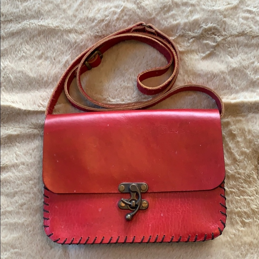 Red leather Turkish Purse